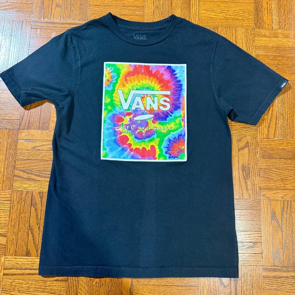 Vans Black Psychedelic Logo Tee Short Sleeve